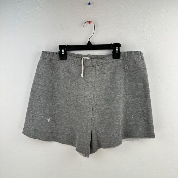 Vintage Russell Athletic Shorts Mens XL Gray Heather Knit Drawstring Relaxed‎ - Picture 1 of 9